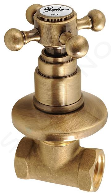Sapho Reitano Rubinetteria Antea - Inbouw stopkraan met inbouwdeel, koud, brons 3056C