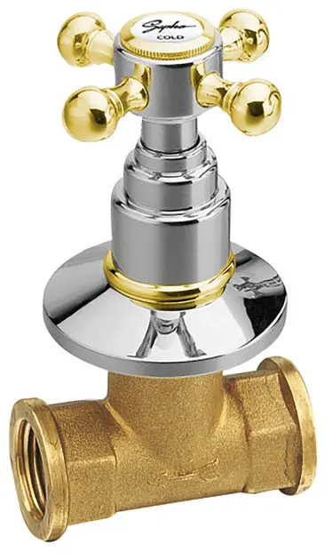 Sapho Reitano Rubinetteria Antea - Robinet refermable encastré avec corps d'encastrement, chaude, chrome/or 3052H