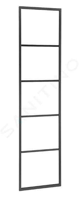 Sapho Ska - Porta asciugamani da appoggio 420x1700 mm, nero opaco SKA551