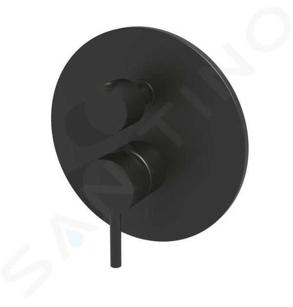 Paffoni Light - Grifo empotrado para 2 dispositivos, negro mate LIG018NO