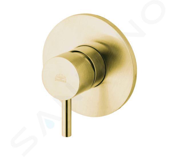 Paffoni Light Exclusive Edition - Grifo empotrado de ducha, con cuerpo de montaje, oro cepillado LIG011HGSP