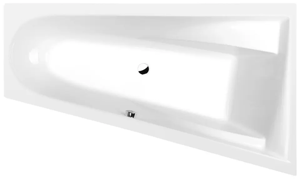 Polysan Vasche da bagno - Vasca da bagno asimmetrica CHIQUITA R, 170x100x45 cm, destra, bianca 92619