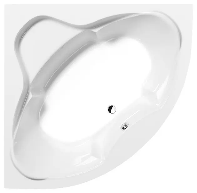 Polysan - Bañera de esquina SIMONA, 140x140x44 cm, blanca 96111