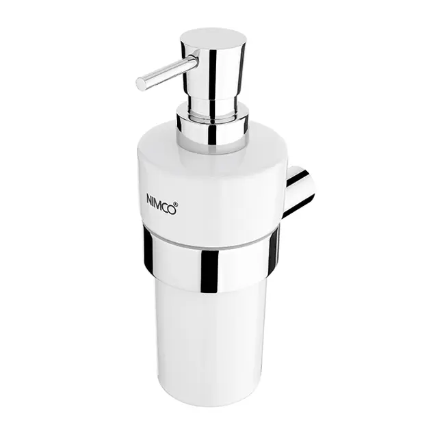 Nimco Bormo - Seifenspender aus Keramik mit Halter, weiß/chrom BR 11031KN-T-26