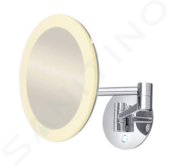 Nimco Espejos cosméticos - Espejo cosmético de pared con luz LED, cromo ZK 20265P-26