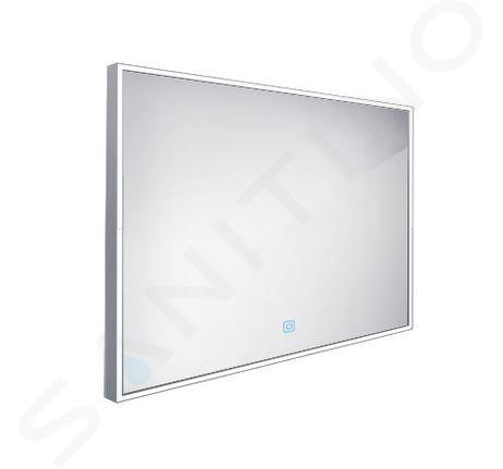 Nimco Zrkadlá - Zrkadlo v ráme s LED osvetlením, 1000x700 mm, hliník ZP 13004V