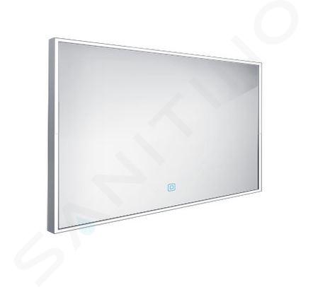 Nimco Zrcadla - Zrcadlo v rámu s LED osvětlením, 1200x700 mm, hliník ZP 13006V