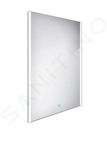 Nimco Spiegels - Spiegel in lijst met LED verlichting 60x80 cm, aluminium ZP 11002V