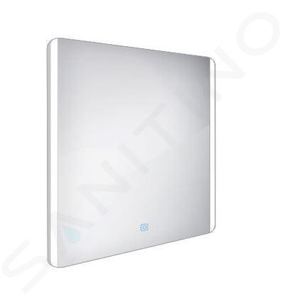 Nimco Spiegels - Spiegel in lijst met LED verlichting, 800x700 mm, aluminium ZP 17003V