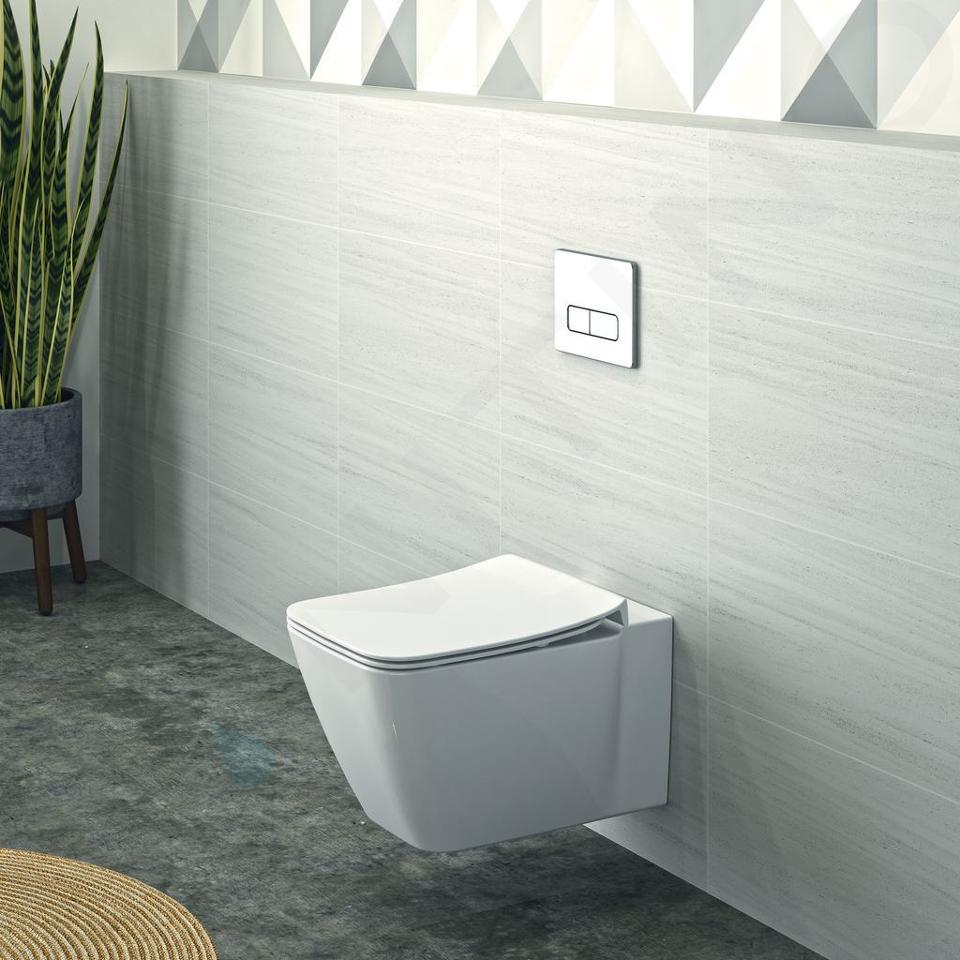 Ideal Standard Strada II - WC sospeso con sedile ultrapiatto SoftClose,  Aquablade, bianco T359601