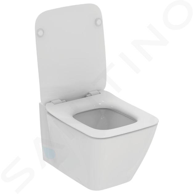 Ideal Standard Strada II - Cuvette de toilette suspendue avec abattant ultra-plat SoftClose, AquaBlade, blanc T359601