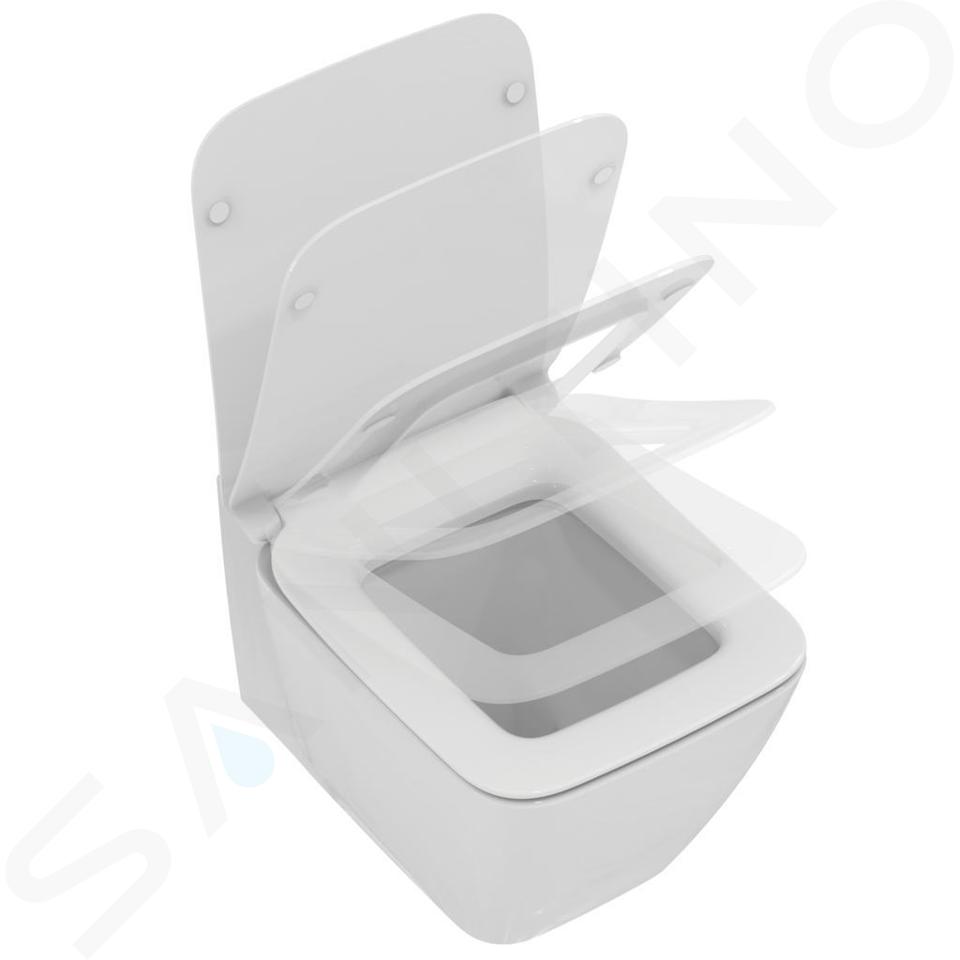 Ideal Standard Strada II - WC sospeso con sedile ultrapiatto SoftClose,  Aquablade, bianco T359601