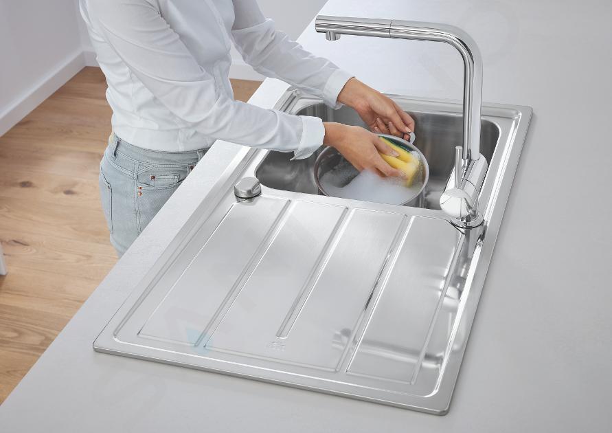 GROHE Minta, Grifo de cocina (caño alto extraíble, forma en L