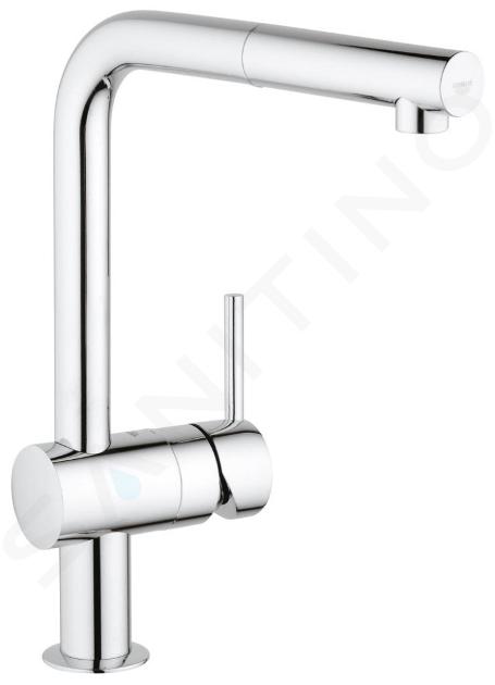 Grohe Minta - Bateria zlewozmywakowa z wyciąganą wylewką, chrom 32168000