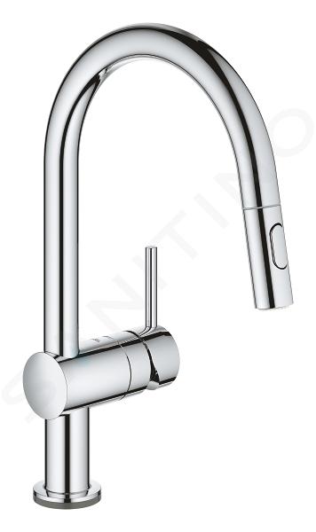 Grohe MintaTouch - Mitigeur d’évier électronique avec douchette extractible, chrome 31358002