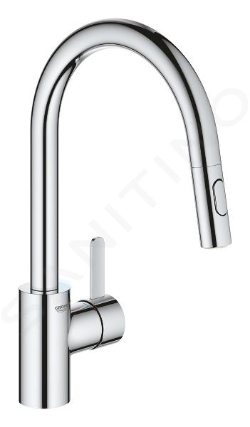 Grohe Eurosmart Cosmopolitan - Grifo de fregadero con ducha extraíble, cromo 31481001