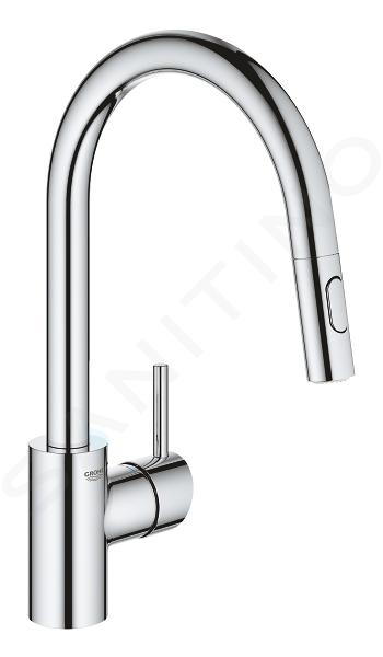 Grohe Concetto - Miscelatore per lavello con doccetta estraibile, cromato 31483002