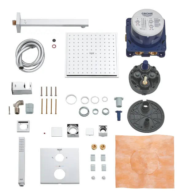 Grohe Grohtherm Cube - Doucheset Rainshower Allure 230 met inbouw ...