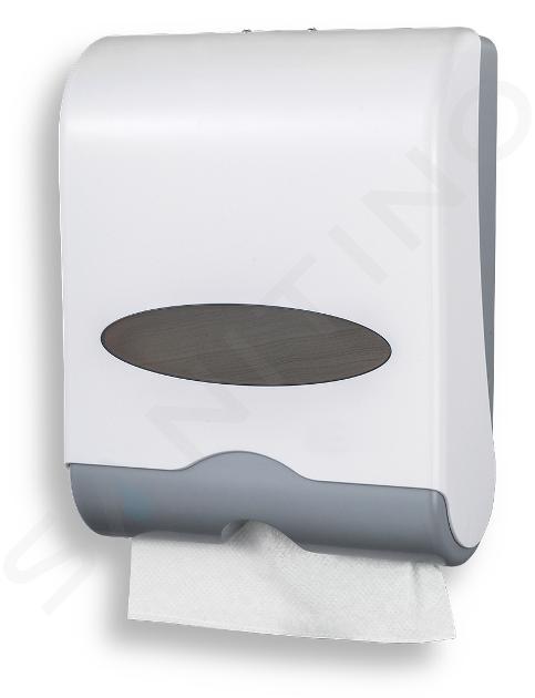 Dispenser carta mani, distributore carta asciugamani, dispenser salviette,  porta carta asciugamani - PQ20MidiH, Midi, plastica 