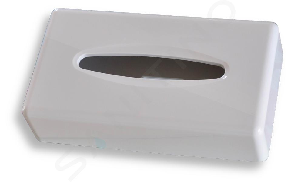 Novaservis Accessori bagno - Contenitore porta fazzoletti di carta, bianco/plastica 69087,1