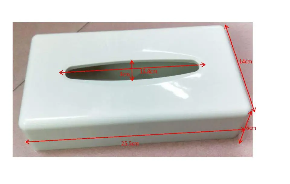 Contenitore Quadrato Per Fazzoletti In Pelle Sintetica - 13,3 Cm - Bianco, Per Bagno, Ufficio, Auto - 5