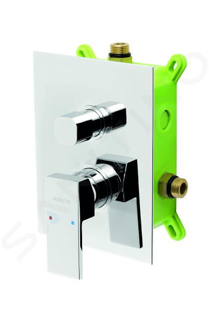 Novaservis Nobless Edge - Inbouwkraan voor 2 functies met binnenwerk, chroom BOX36051R,0