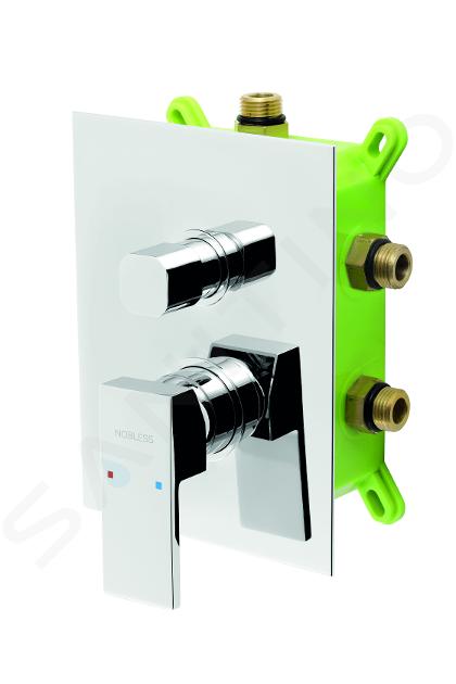 Novaservis Nobless Edge - Inbouwkraan voor 3 functies met binnenwerk, chroom BOX36051RX,0