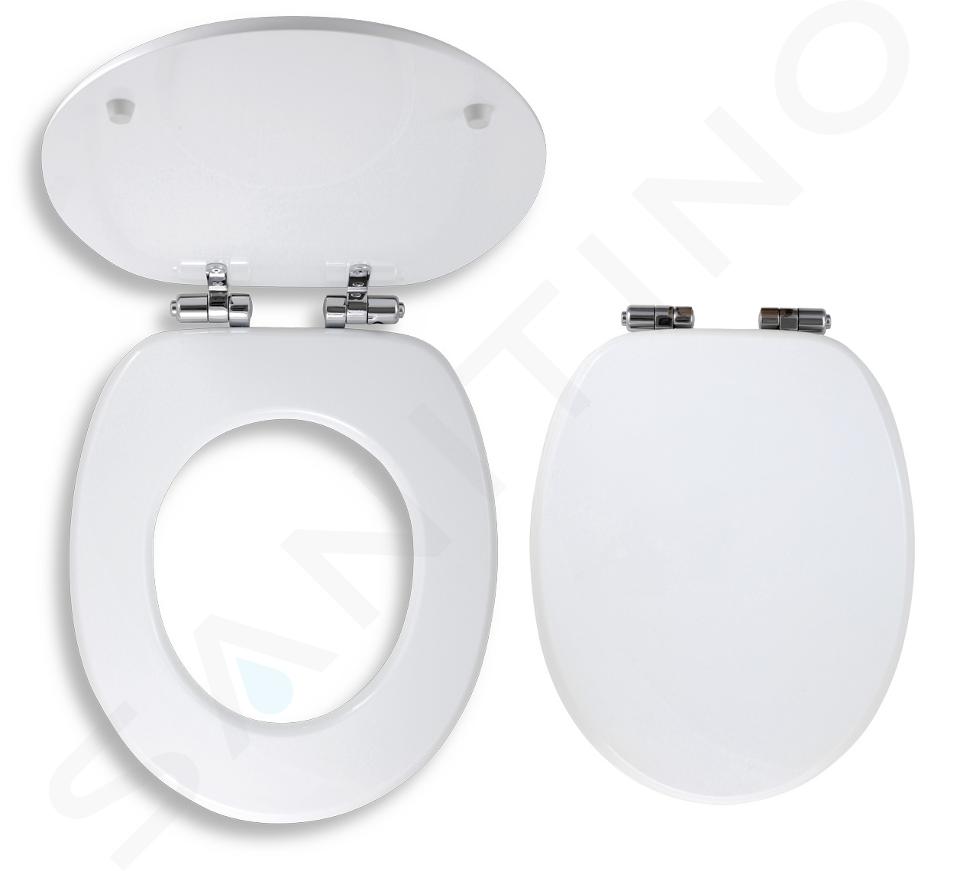 Novaservis Prestige - Sedile per WC con chiusura morbida, MDF, bianco WC/SOFTMDF