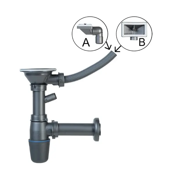 Novaservis Siphons - siphon d’évier, 89 mm, plastique NSP89