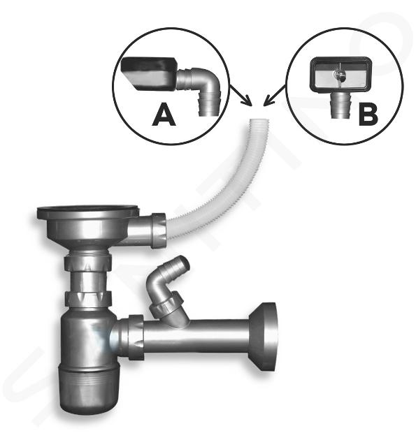 Novaservis Siphons - Spülbecken-Siphon, 89 mm, Kunststoff NSP89