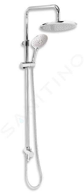 Novaservis Sets de douche - Colonne de douche, douche de tête et douche à main avec support et flexible, hauteur 1205 mm, chrome SET068,0