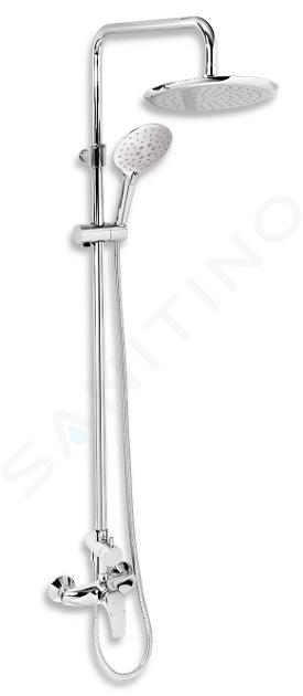 Novaservis Sets de douche - Set de douche avec robinetterie, raccord de douche par le haut, chrome SET068/57,0