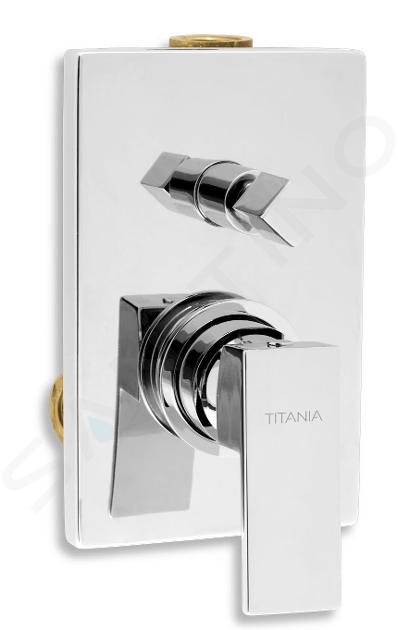 Novaservis Titania Cube - Grifo empotrado de bañera con conmutador y cuerpo, cromo 98850R,0