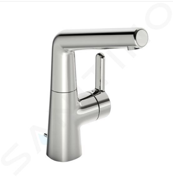 Hansa Designo - Miscelatore da lavabo con braccio di erogazione girevole e piletta di scarico, cromato 51032283