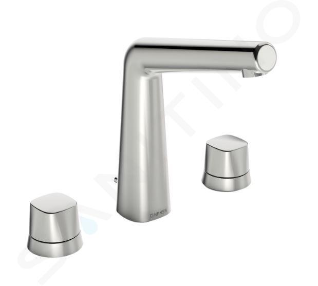 Hansa Designo - Grifo de lavabo, con desagüe, montaje de 3 orificios, cromo 51052183