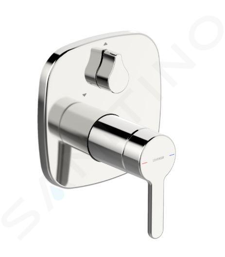 Hansa Designo - Miscelatore ad incasso per vasca da bagno, con deviatore a 2 utenze, cromato 81119593