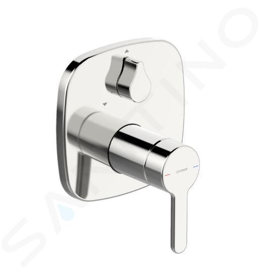 Hansa Designo - Grifo empotrado de bañera con conmutador para 2 salidas, cromo 81113593