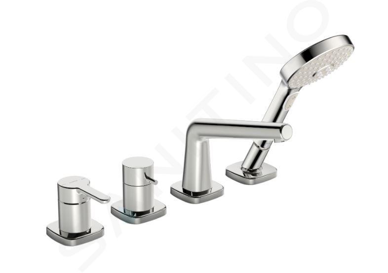 Hansa Designo - Miscelatore a 4 fori per vasca da bagno, cromato 53122083