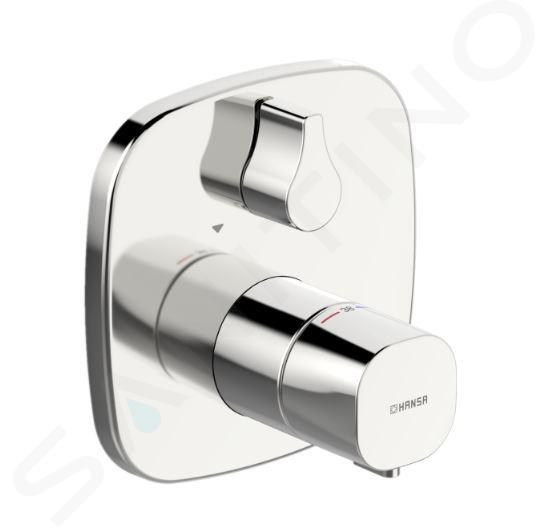 Hansa Living - Mitigeur thermostatique de baignoire encastré, avec inverseur pour 2 sorties, chrome 81149572