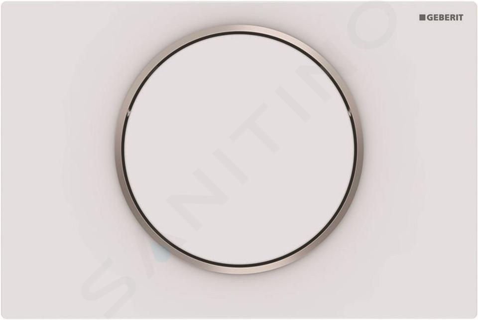 Geberit Sigma10 - Placca di comando Sigma10, bianco opaco/inox 115.758.JT.5