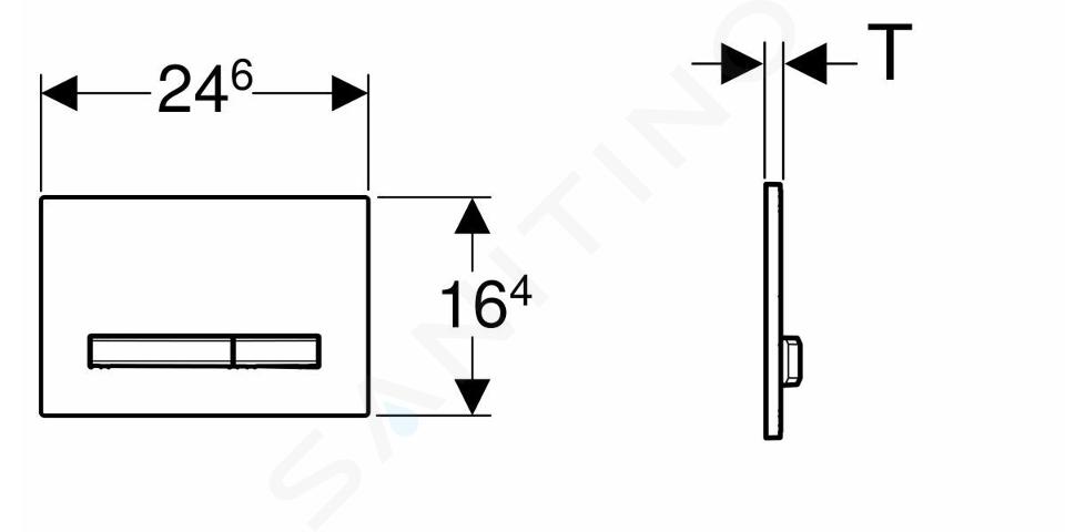 Geberit Sigma50 - Placca di comando Sigma50, bianco alpi 115.788.11.2