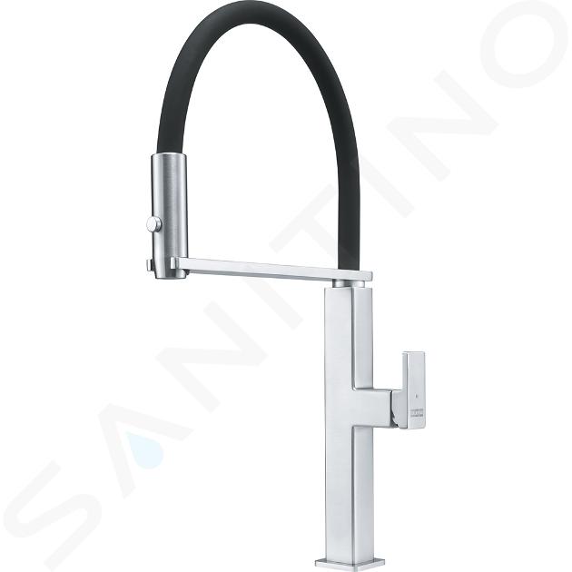 Franke Centinox - Mitigeur d'évier FC 7873 avec bras flexible, noir/inox 115.0547.855