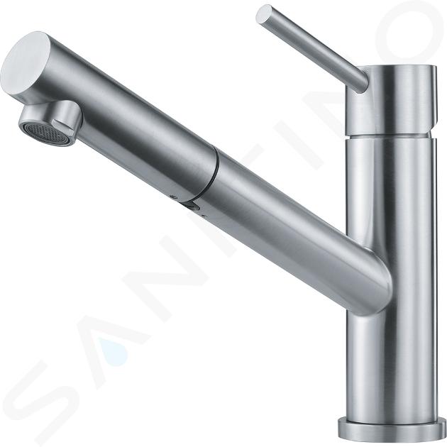 Franke Orbit - Miscelatore da lavello FC 9461 con doccetta estraibile, acciaio inox 115.0569.461