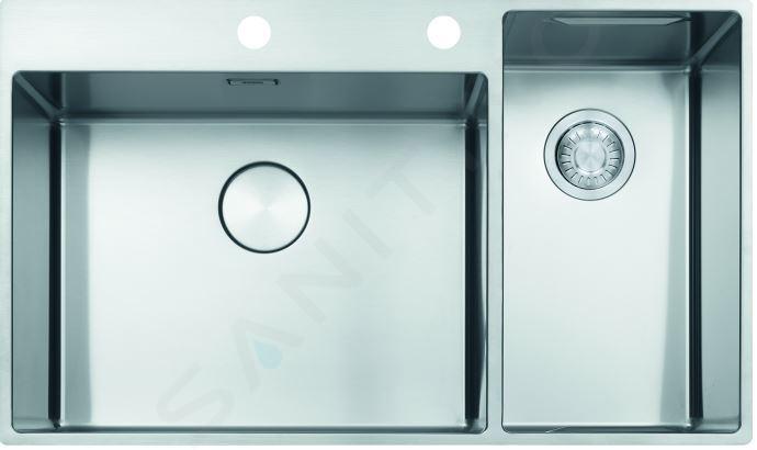 Franke Box Center - Chiuvetă BWX 220/620-54-27/2, 860x510 mm, inox 127.0538.259