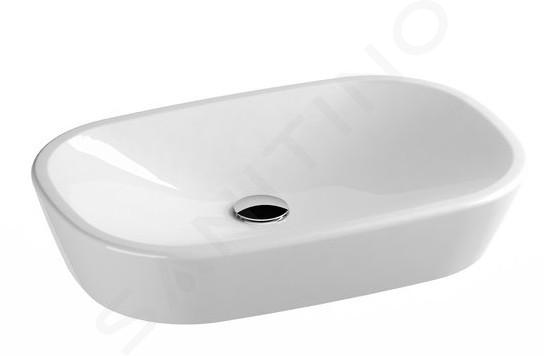 Ravak Ceramic - Lavabo para encimera, 600x400 mm, sin rebosadero, blanco XJX01160001