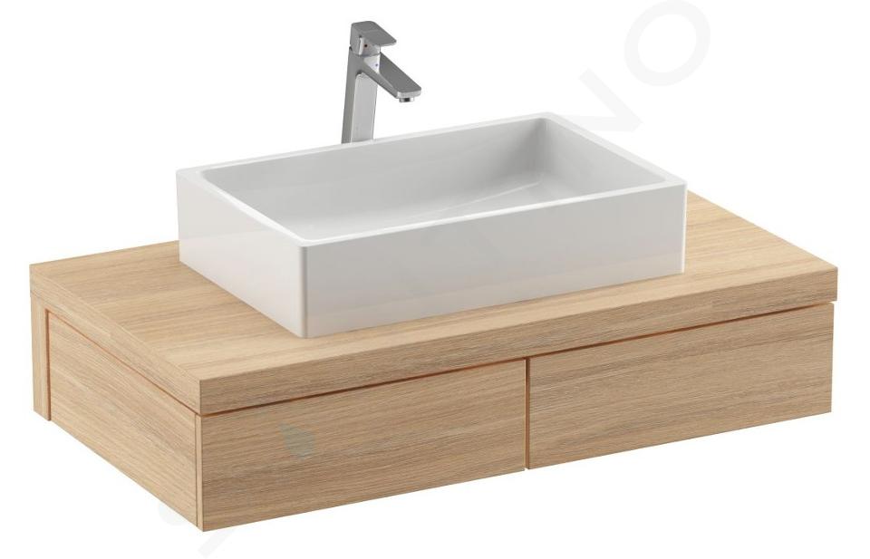 Ravak Formy - Mobile sotto il lavabo 120x55x22 cm, rovere X000001034