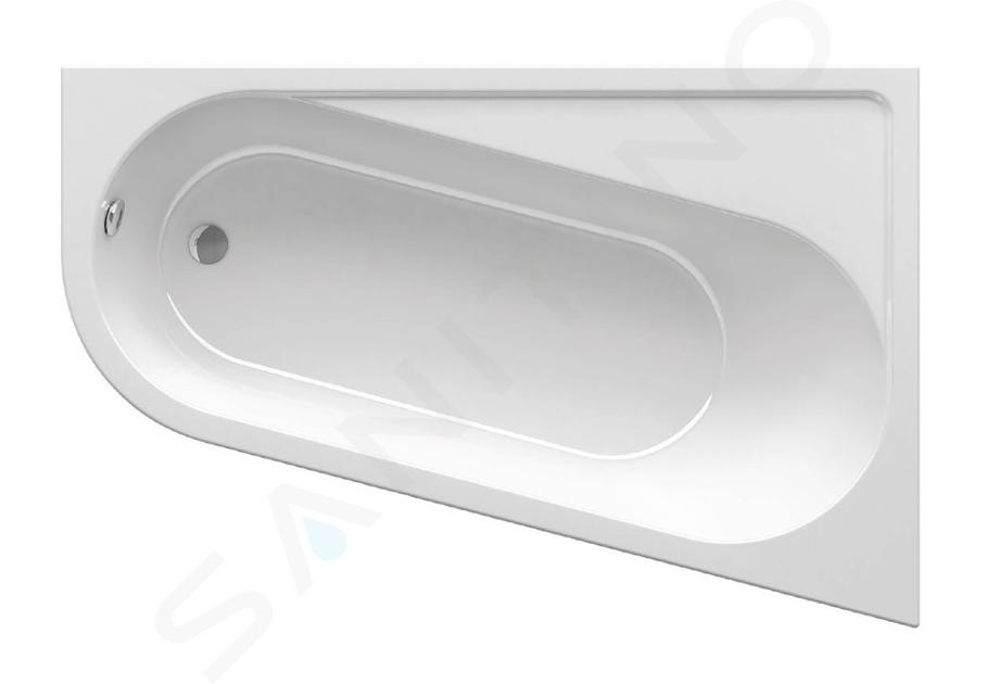 Ravak Chrome - Asymmetrische Badewanne 160x105 cm, rechts, weiß CA61000000