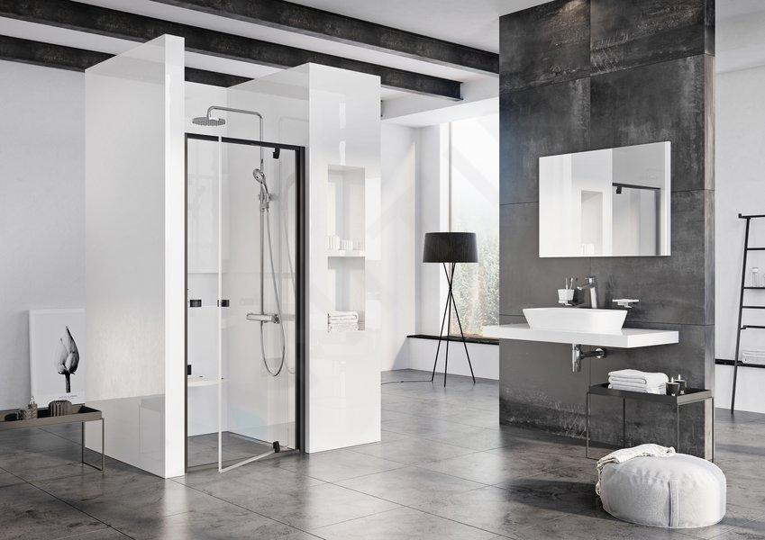 Ravak Pivot - Porte de douche pivotante PDOP1-80, 761-811 mm, noir/verre 03G40300Z1