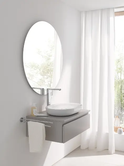 Mitigeur de lavabo GROHE Plus taille S chrome 32612003 avec bonde de vidage  - HORNBACH