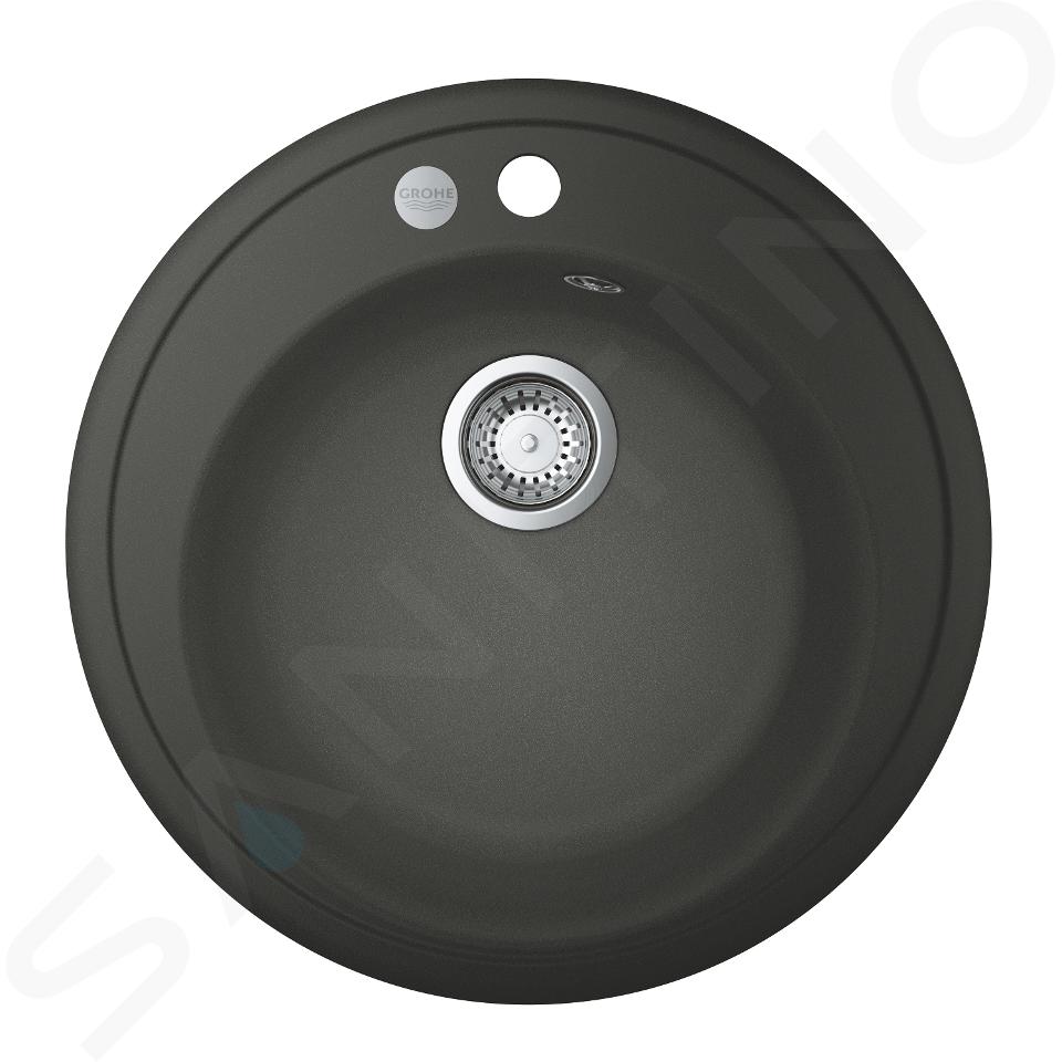 Grohe Spoelbakken - Composiet spoelbak K200 met automatische waste, diameter 51 cm, grafiet grijs 31656AT0